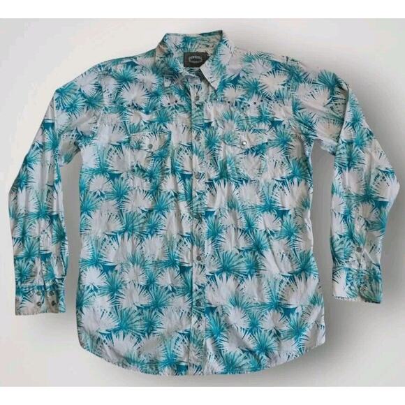 Teal/White Pearl Snap Cowgirl Hardware Top - Picture 1 of 7